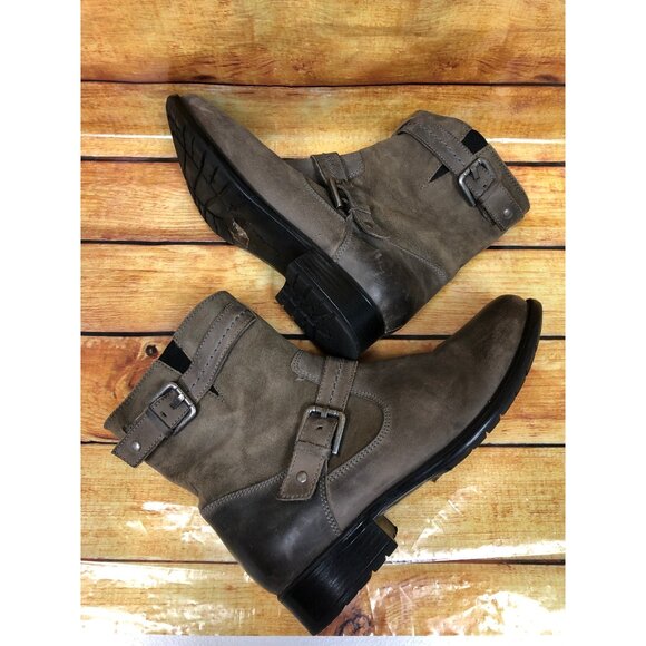 Clarks Bendables Plaza Terrier Brown Leather Boots Womens 7.5 M (s6b) - Picture 5 of 10